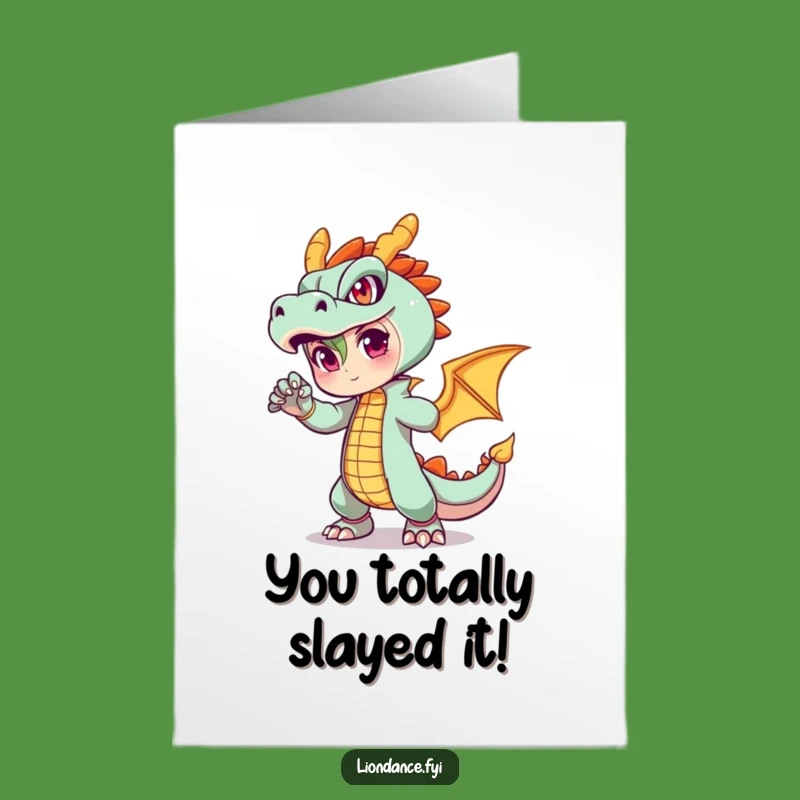 Free Printable Congrats Card: Fiery Dragon Pose Power Surprise Downloadable Gift