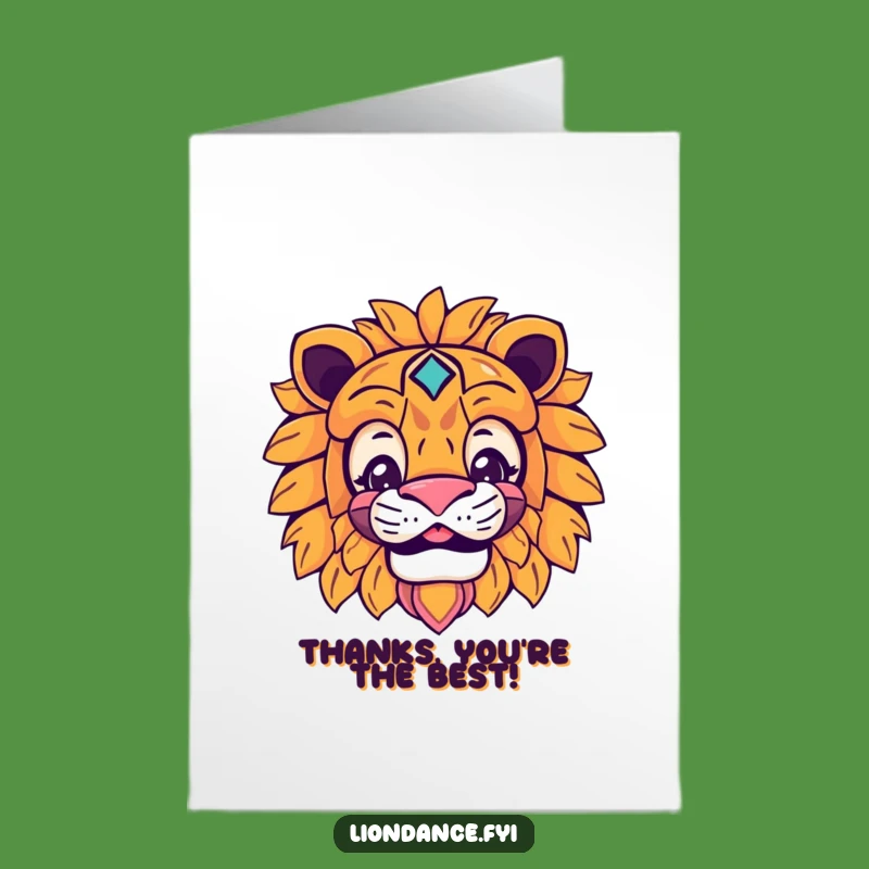 Free Printable Lion Mask Thank You Card: A Thankful Peek