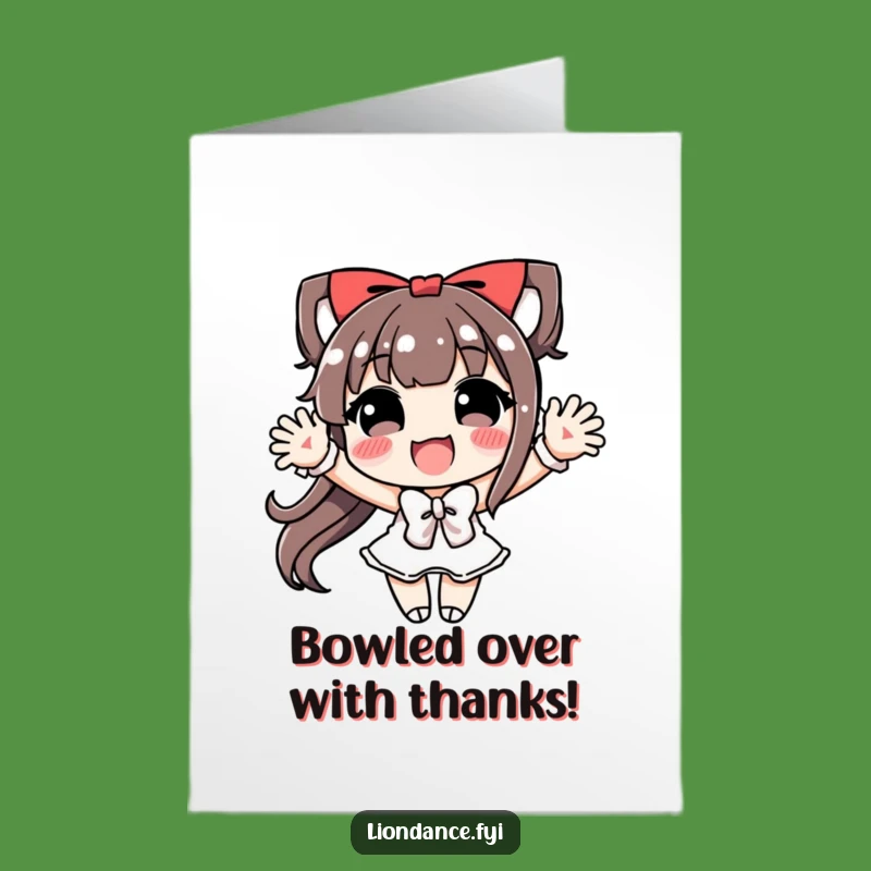 Free Printable Thank You Card: Bowing Character, Grateful Gesture, Funny Downloadable