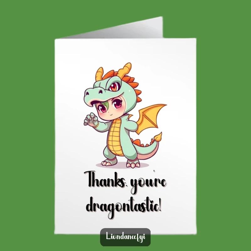 Free Printable Thank You Card: Fiery Dragon Pose Gratitude Downloadable Gift
