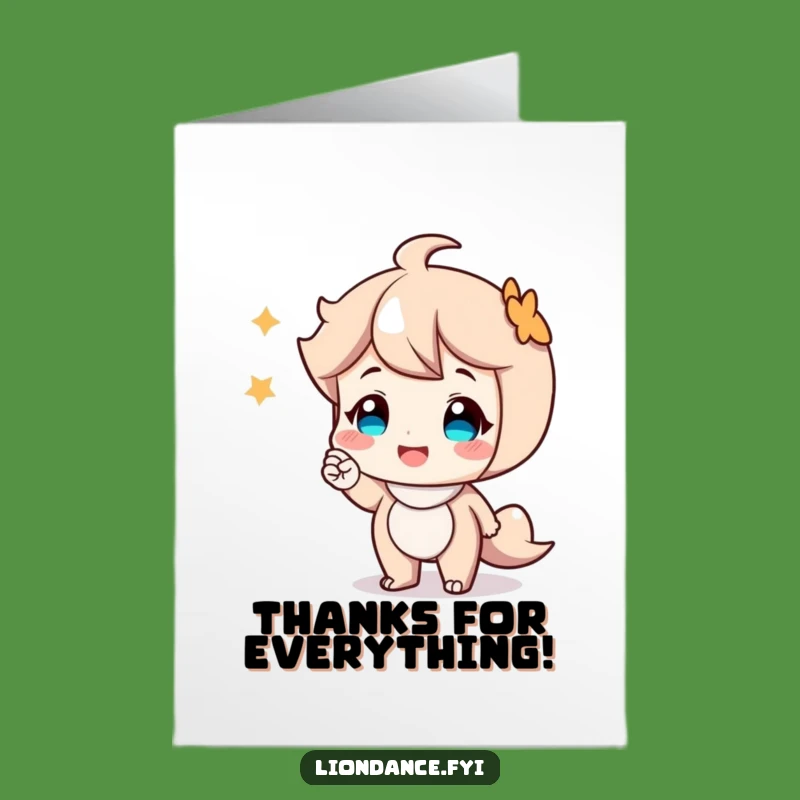 Free Printable Thank You Card: Friendly Nod Character - Grateful Downloadable Gift