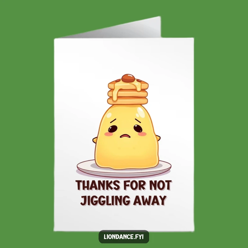 Free Printable Thank You Card: Jelly Pancake Stack Humor Downloadable Gift