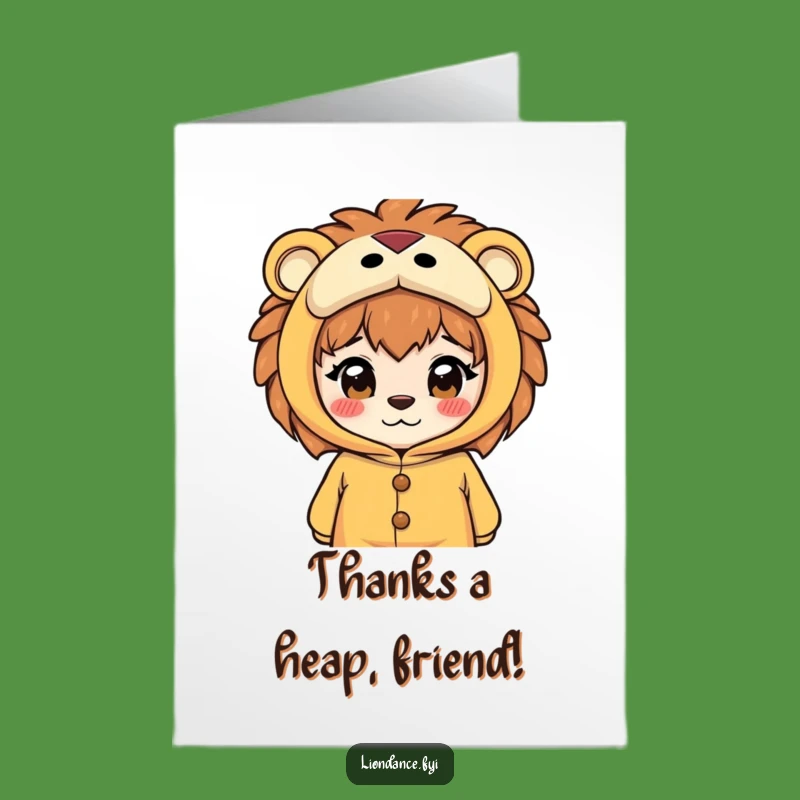 Free Printable Thank You Card: Peek-a-Boo Lion, Heartfelt Downloadable Gift