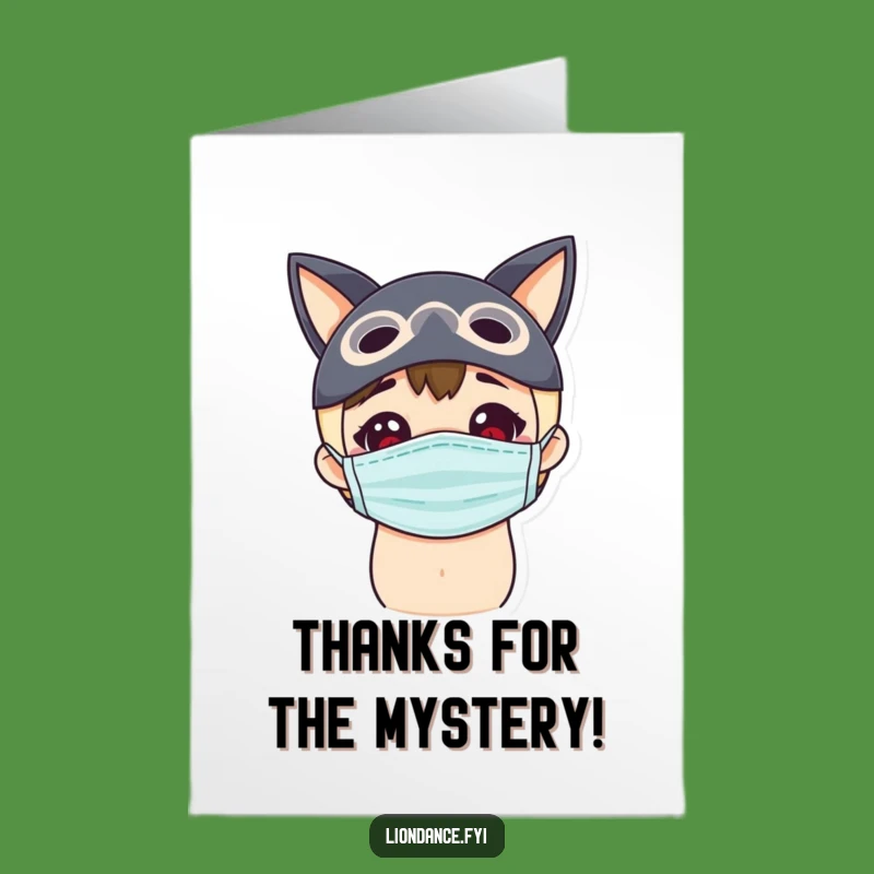 Free Printable Thank You Card: Masked Peek - A Curious Thanks!