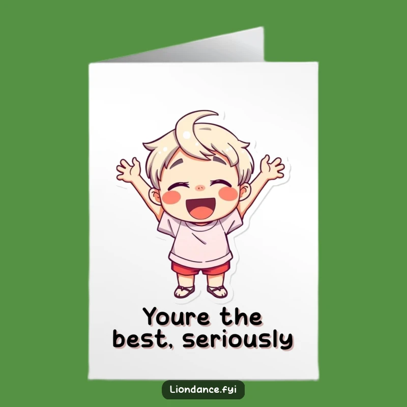 Free Printable Thank You Card: Cheerful Child Expressing Gratitude, Funny Downloadable Gift