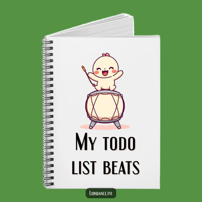 Funny Drum Character Notebook: Jot Down Notes with Playful Beats!
