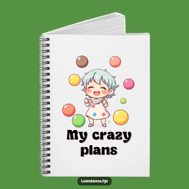 Funny Juggling Character Laughs Notebook - Jot Down Fun Ideas!