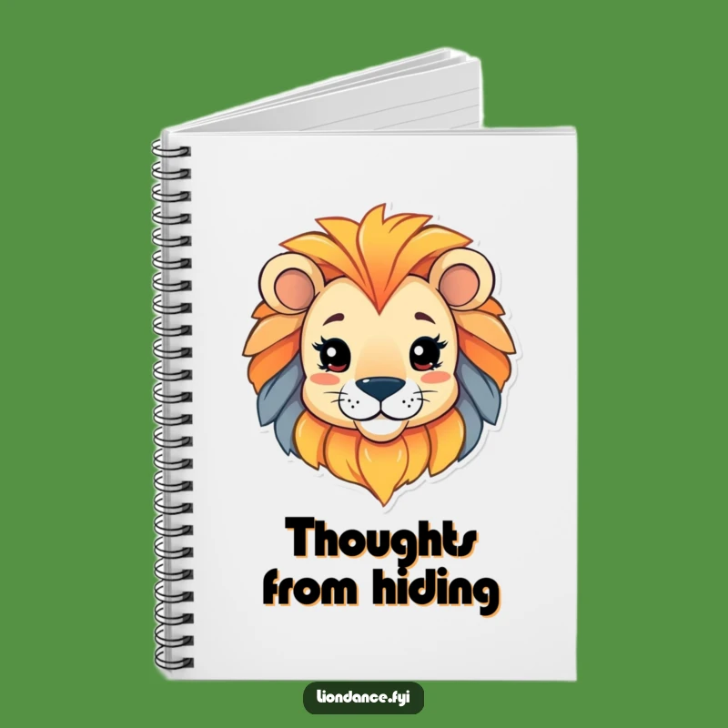 Funny Lion Head Notebook: Playful Character Peeking, Journaling Funny Gift!