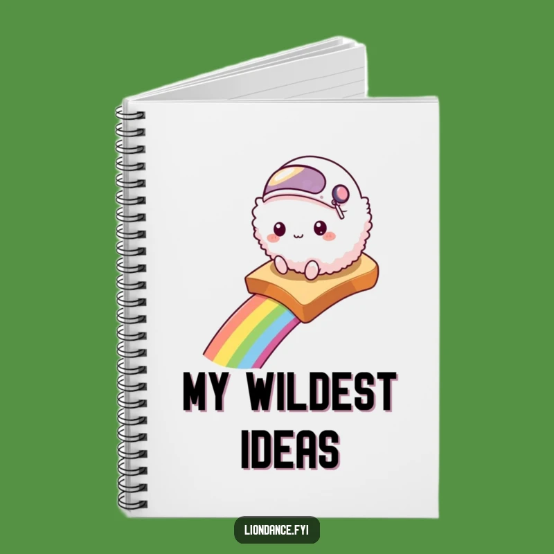 Funny Rainbow Toast Notebook - Whimsical Journal for Creative Adventures