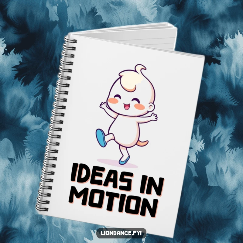 Funny Notebook: Cheerful character tapping its foot in a lively, rhythmic dance, ready to capture your thoughts and inspiration.