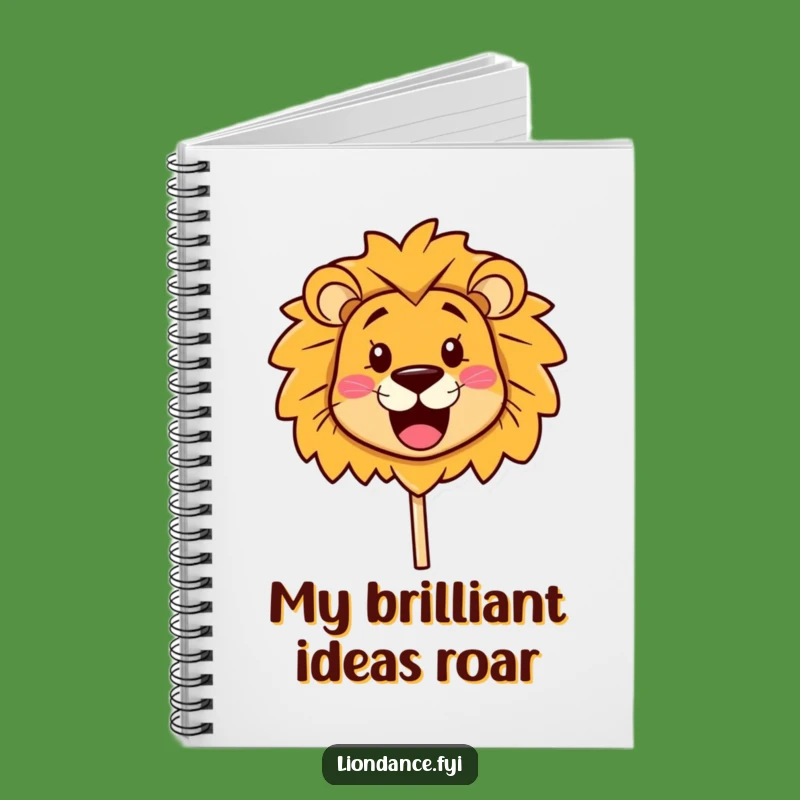Funny Lion Head Notebook: Jot Down Ideas with Smiling Prop, Perfect Funny Gift!