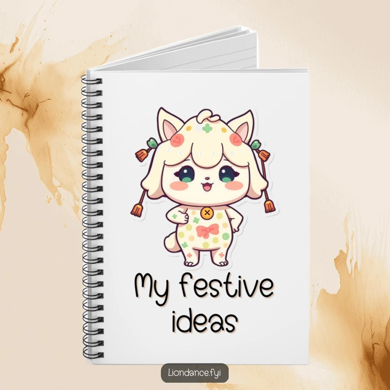 Funny notebook with a proud character in festive patterns, perfect for notes and creative ideas. Ideal funny gift.