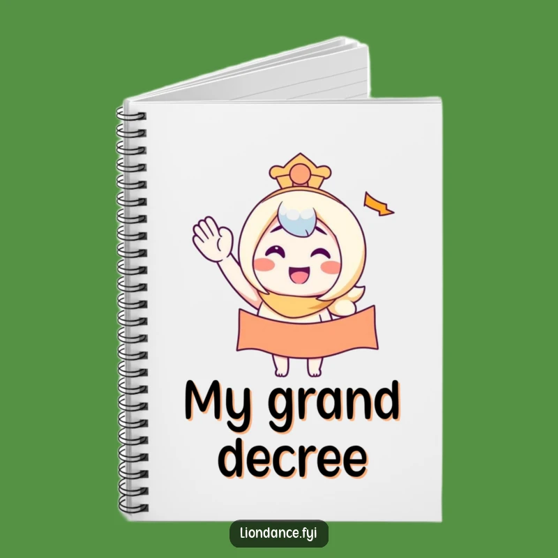 Funny Waving Banner Character Smiles Notebook - Jot Down Positive Ideas!