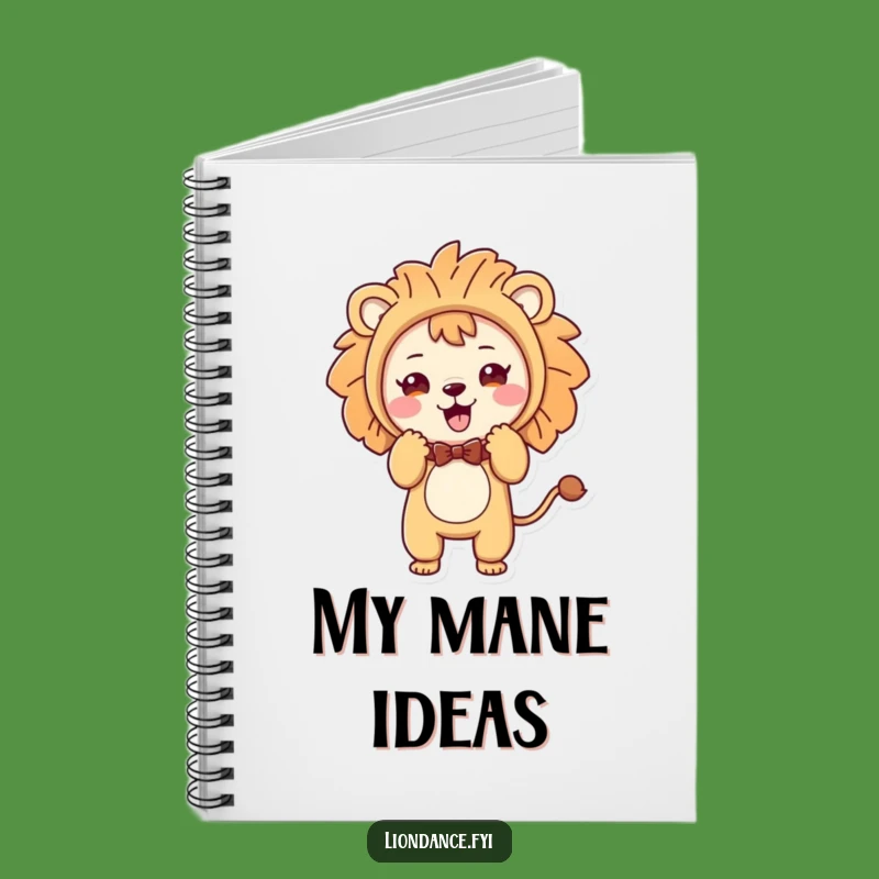 Funny Lion Costume Notebook: Cute Character Bows Playfully, Journal Your Thoughts with Humor