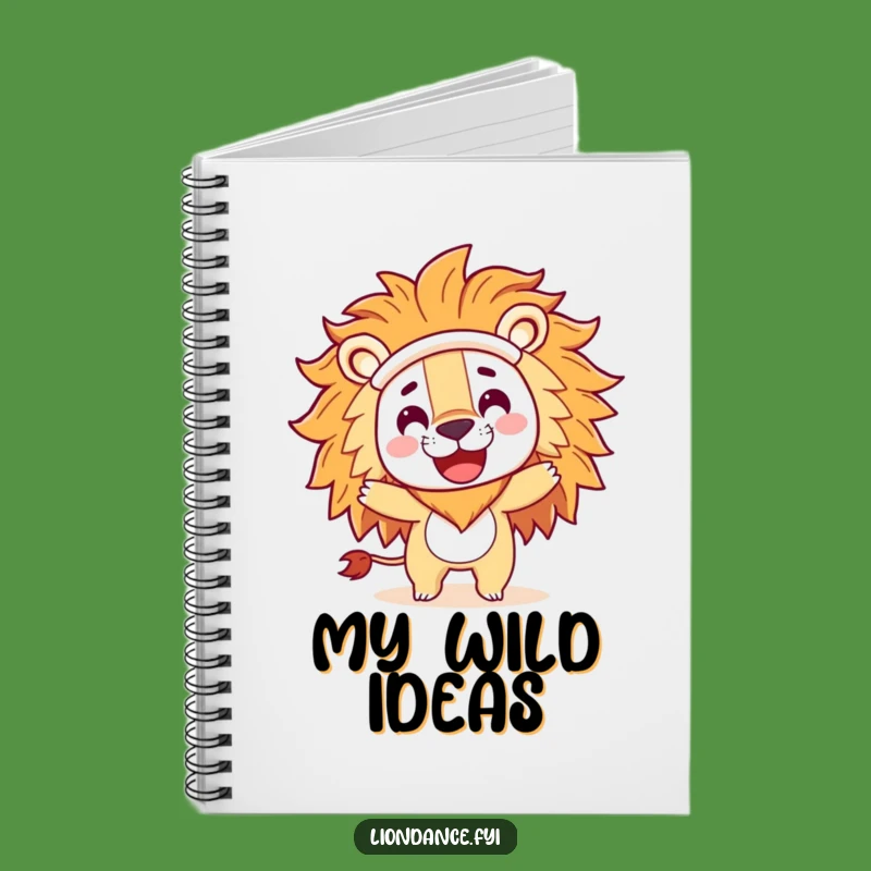 Funny Lion Costume Spin Notebook: Playful Character, Fun Pages, Gift