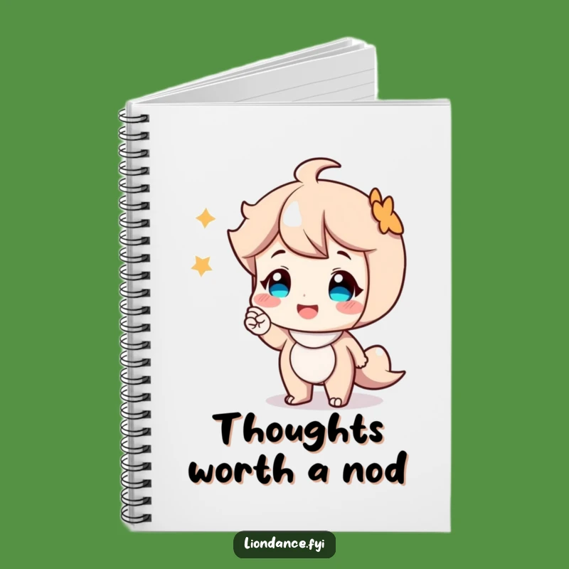 Funny Smiling Character Nod Notebook - Journal Your Joyful Thoughts Gift