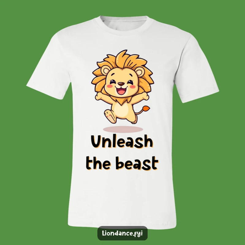 Funny Lion Mane Leap T-Shirt: Express Your Joyful Power, Great Motivational Gift
