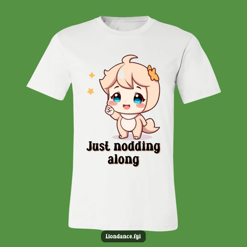 Funny Smiling Character Nod T-Shirt - Wearable Warmth & Kindness Gift