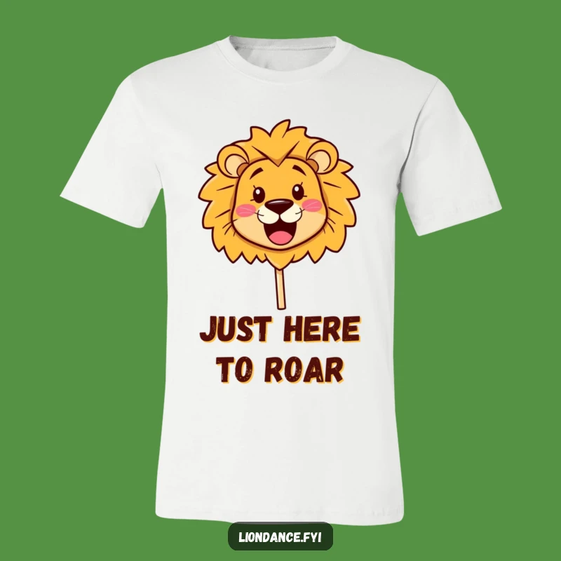 Funny Lion Head T-Shirt: Cute Smiling Prop Design, Express Your Joyful Spirit!