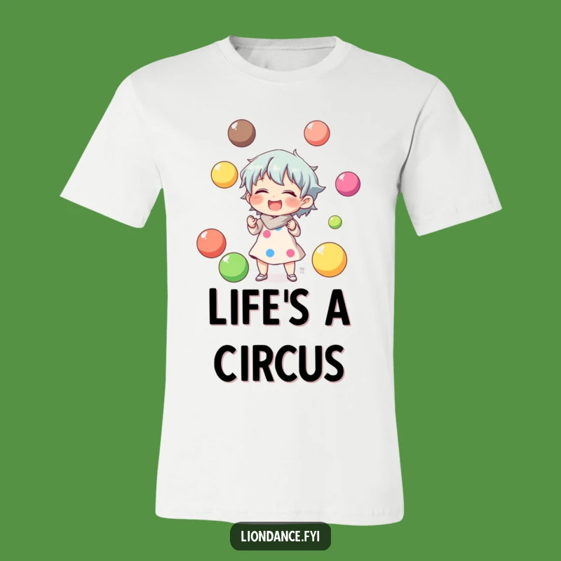 Funny Juggling Character Laughs T-Shirt - Playful & Hilarious Style!