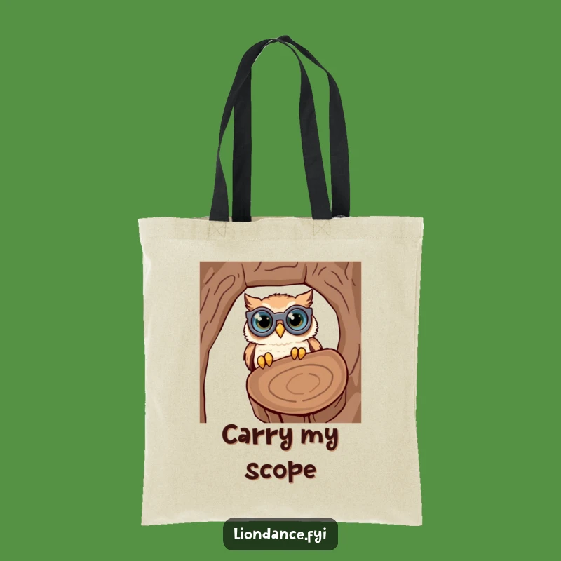 Funny Owl Binoculars Tote Bag: Nature Lover Accessory, Great Humorous Gift