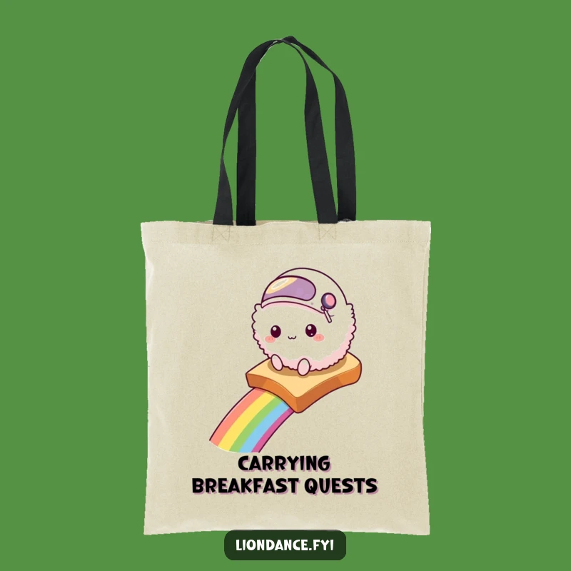 Funny Rainbow Toast Tote Bag - Whimsical Style & Humorous Adventure Carry-All