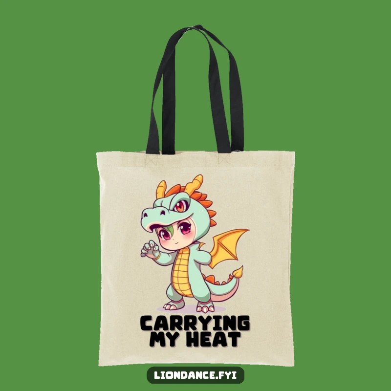 Funny Dragon Outfit Tote Bag: Carry Your Fierce Style with Humor Gift