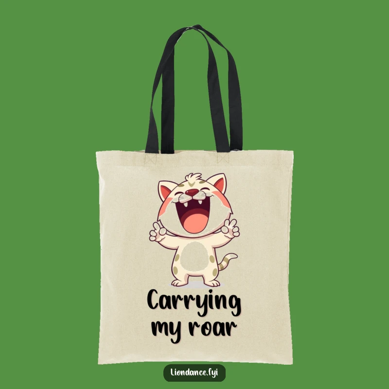 Funny Roaring Character Tote Bag - Carry Your Enthusiasm Everywhere Gift