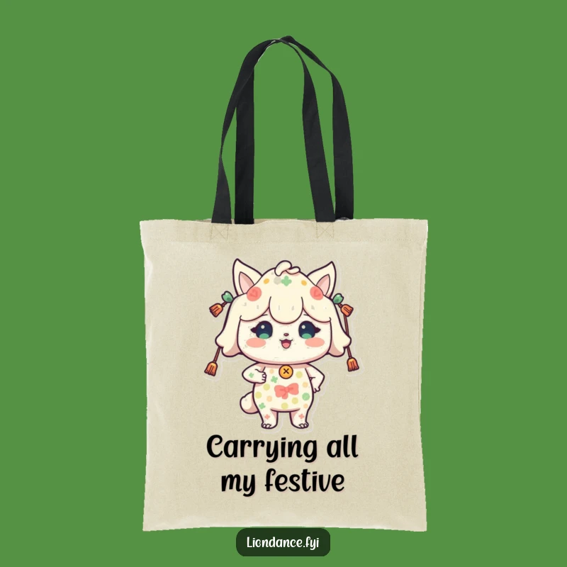 Funny Festive Character Tote Bag - Carry Your Holiday Spirit Proudly