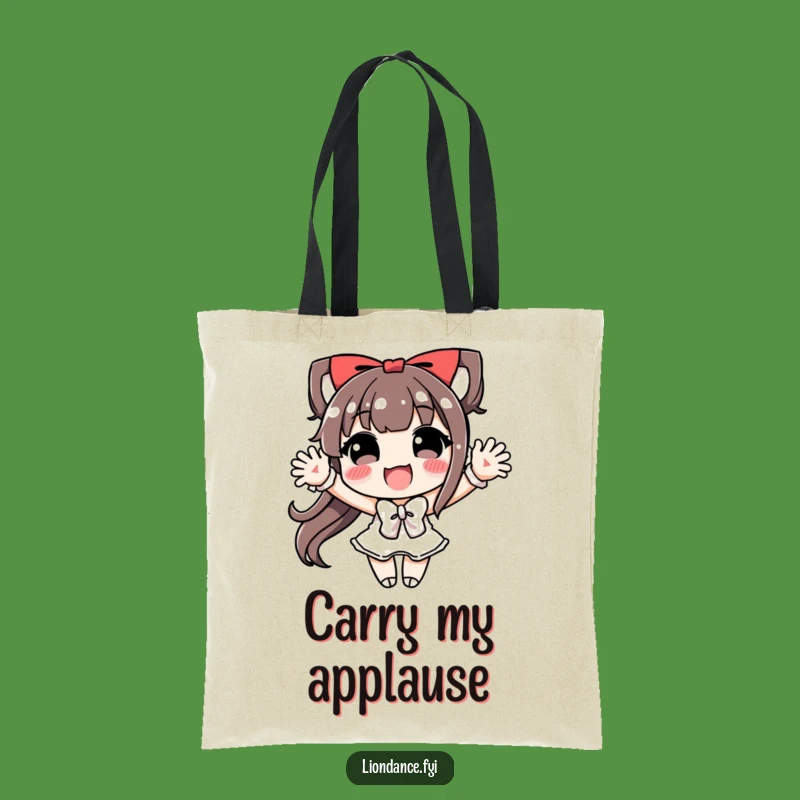 Funny Joyful Bow Tote Bag - Humorous Gift Tote for Theatrical & Gracious Buyers