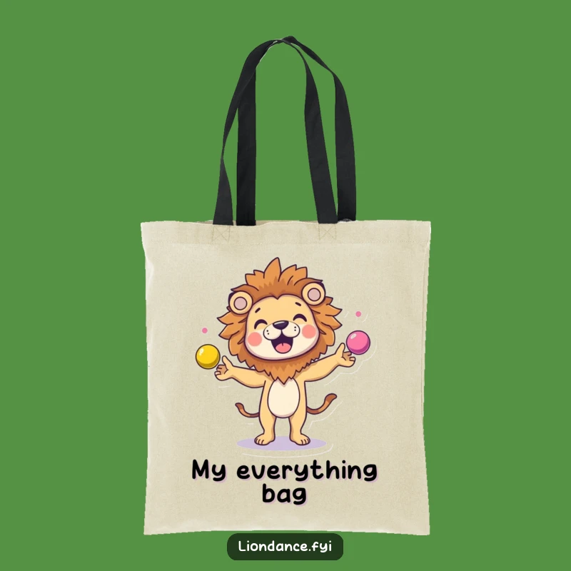 Funny Juggling Lion Tote Bag: Carry Your Fun, Perfect Accessory Gift
