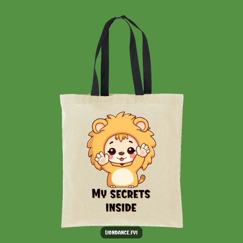 Funny Lion Costume Tote: Peek-a-Boo Character Waving, Carry Your Fun Everywhere