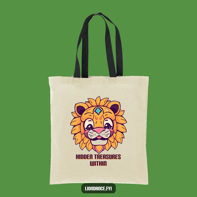 Funny Lion Mask Tote Bag: Carry Playful Secrets, A Whimsical Gift