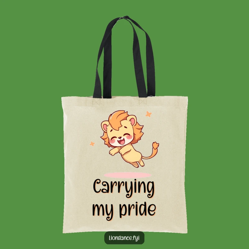 Funny Lion Tail Tote Bag: Spacious & Hilarious Tumbling Design, Perfect Funny Gift!