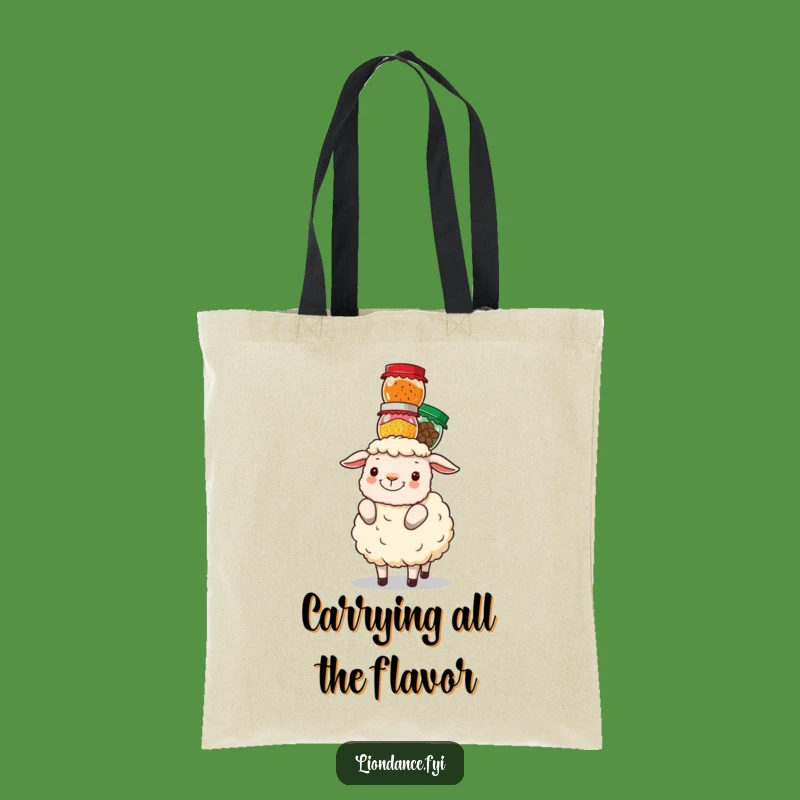 Funny Sheep Spice Tote Bag: Hilarious Balancing Carry-All Gift