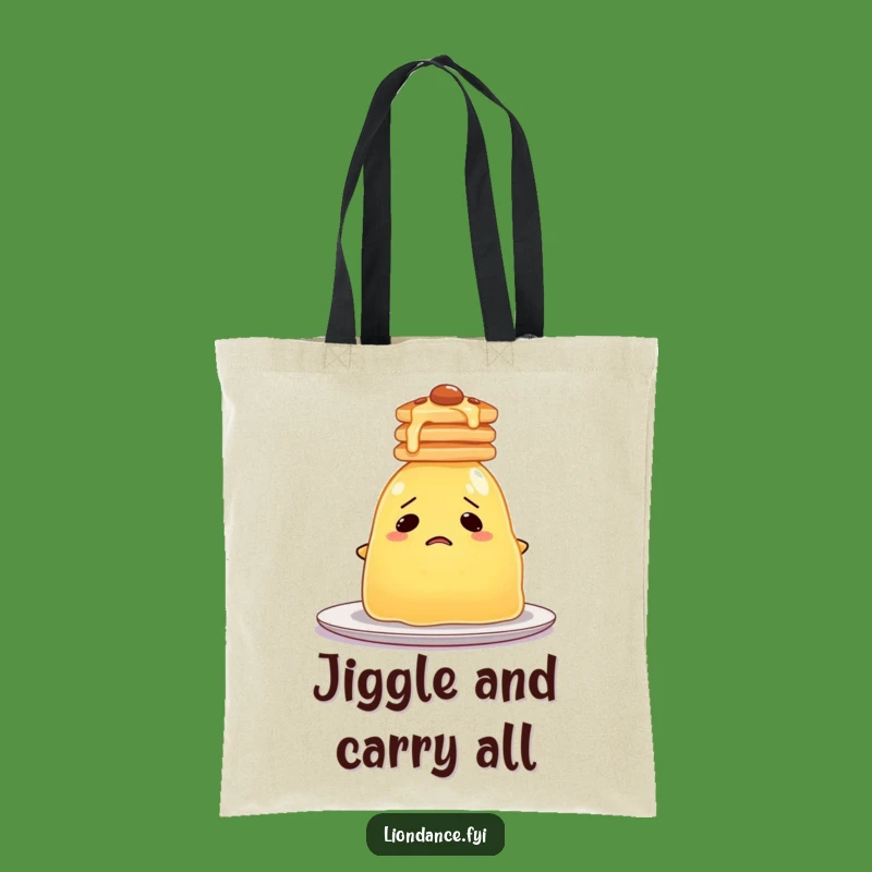 Funny Jelly Pancake Tote Bag: Bewildered Blob Carry-All, Perfect Funny Gift Idea!