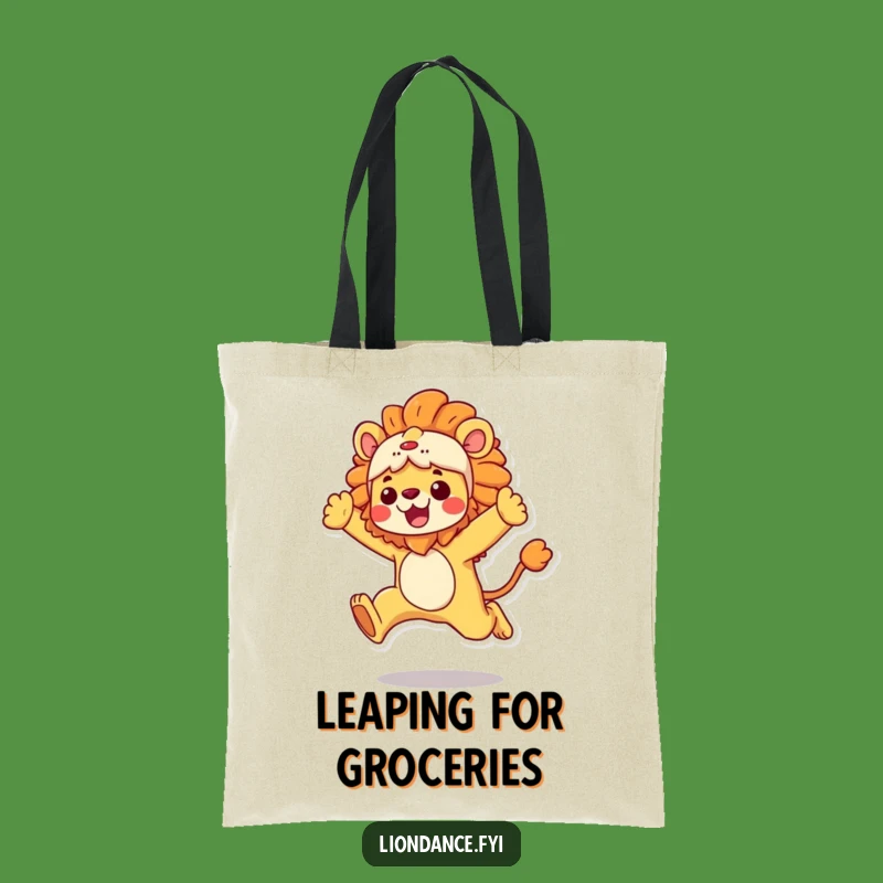 Funny Lion Costume Tote Bag: Carry Your Spirit with Energetic Leap - Funny Gift!